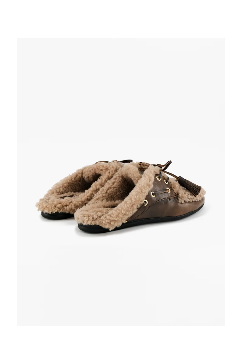 TORAL - Mules Mocassin Killian Winter Gold