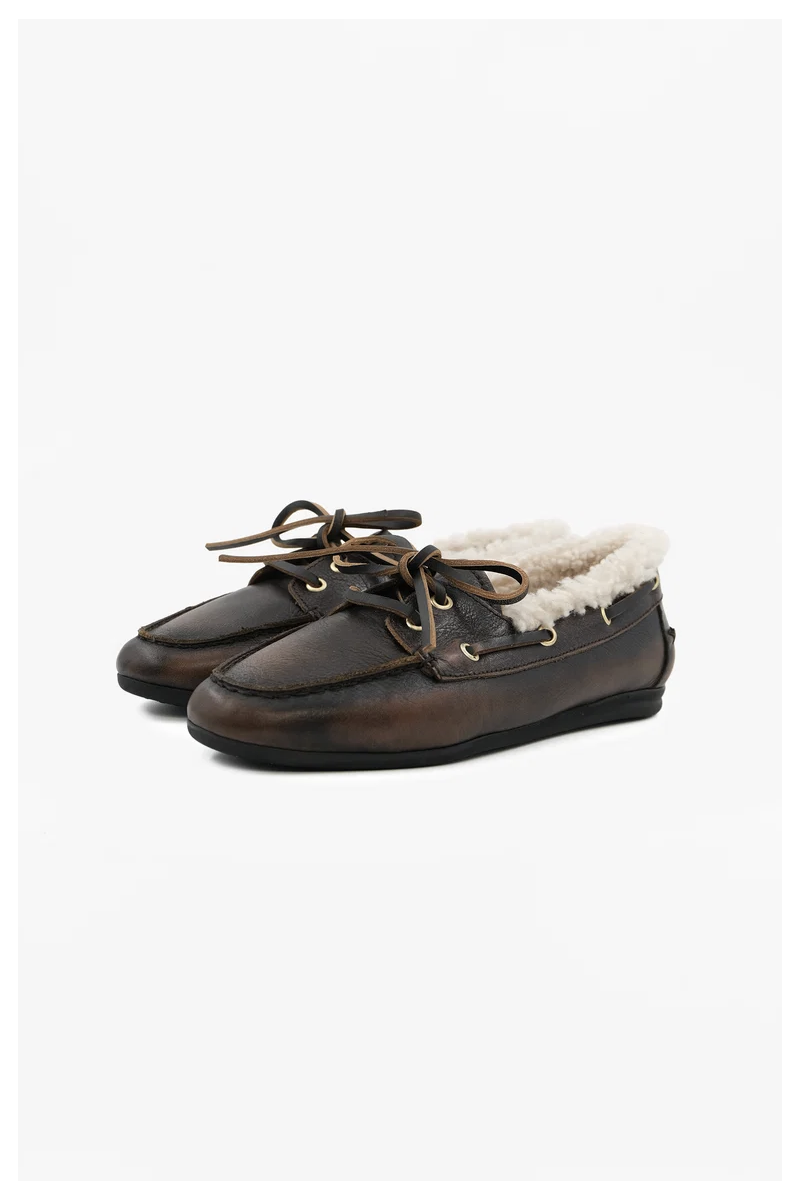Toral - Mocassin Nahua Marron Fourrure