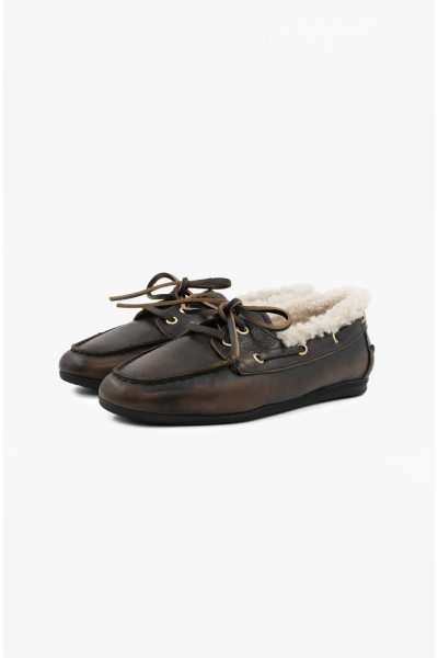 Toral - Mocassin Nahua Marron Fourrure