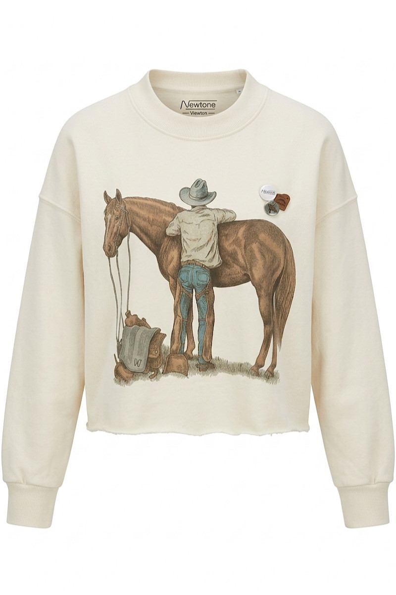 Newtone - Sweatshirt Porter Horse Natural