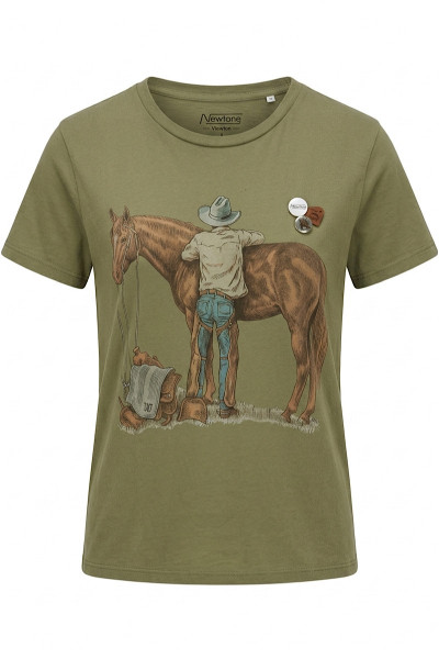 Newtone - Tshirt Starlight Horse Kaki