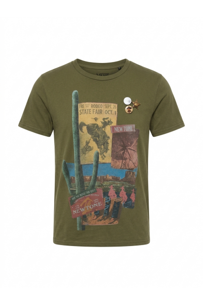 Newtone - Tshirt Starlight Heritage Kaki