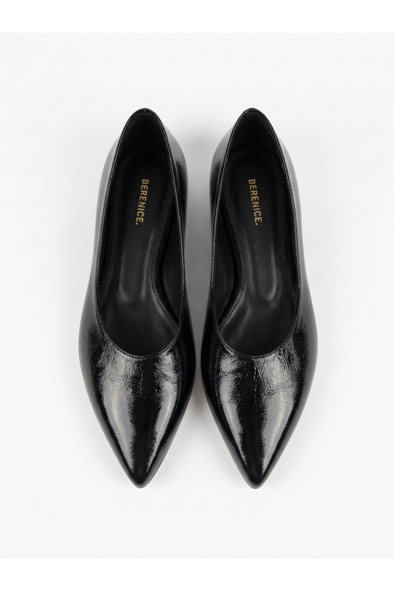  - Ballerines Pointues Vernies Noir
