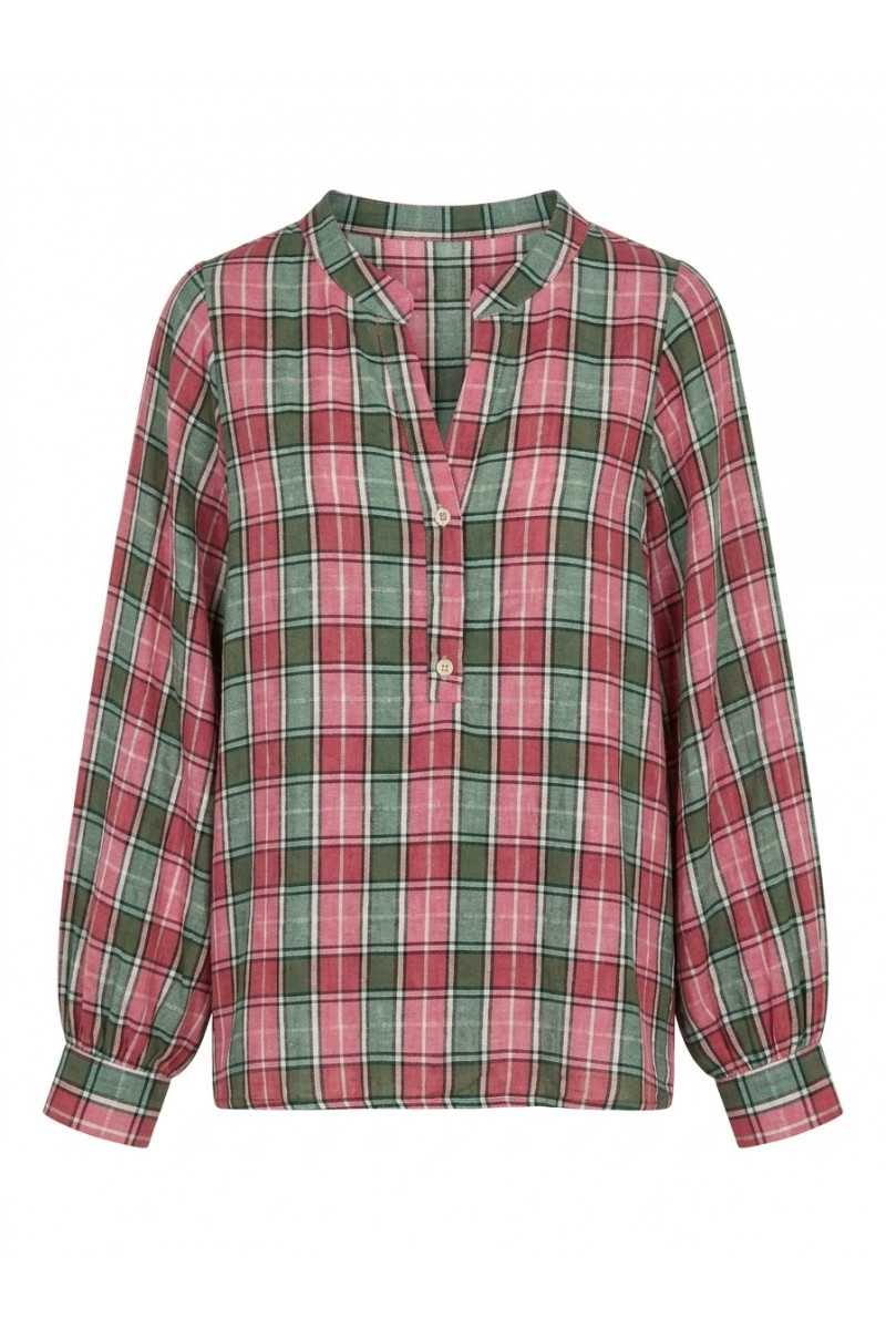 Madone - Chemise à Carreaux Rose