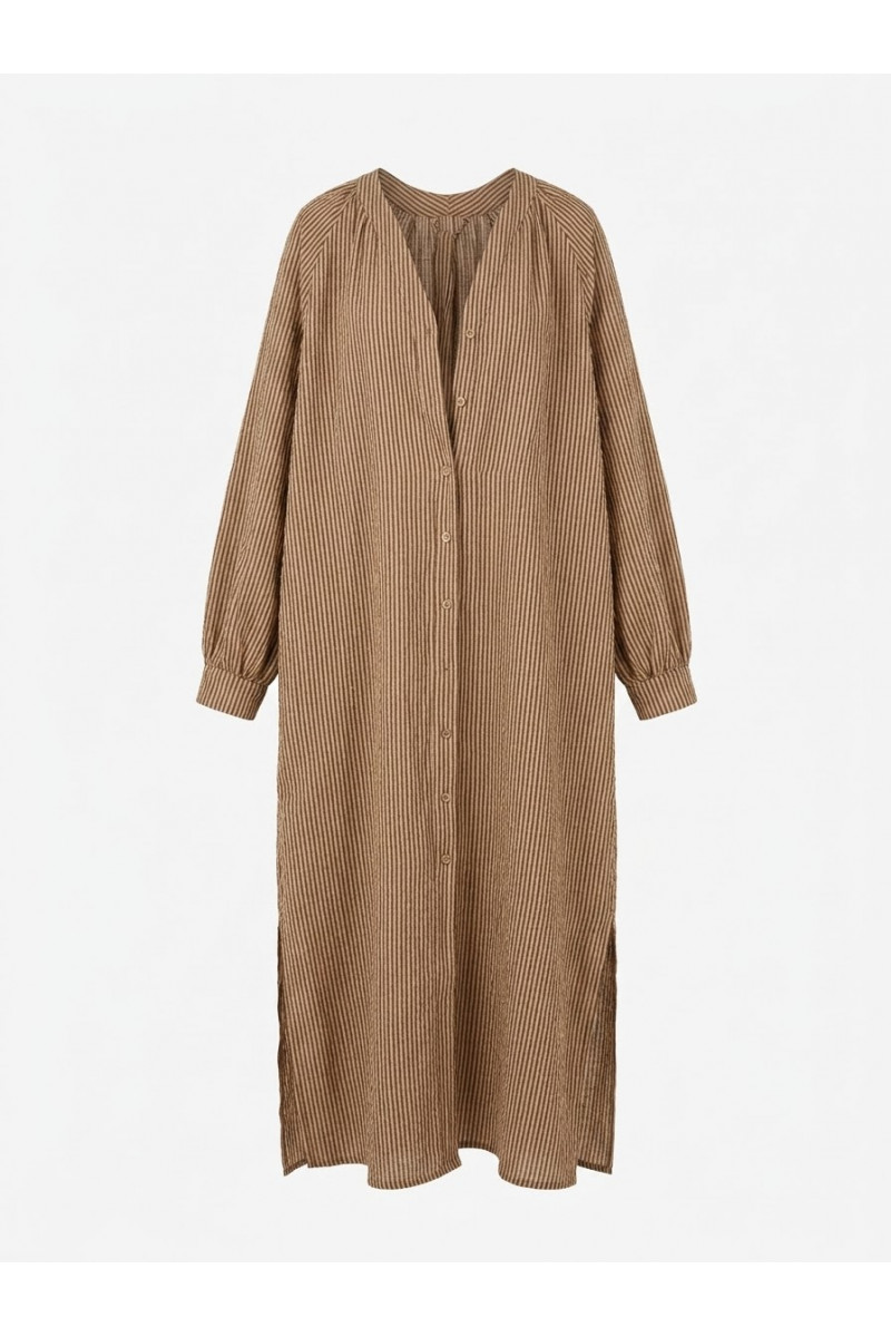  - Robe Rayée Marron