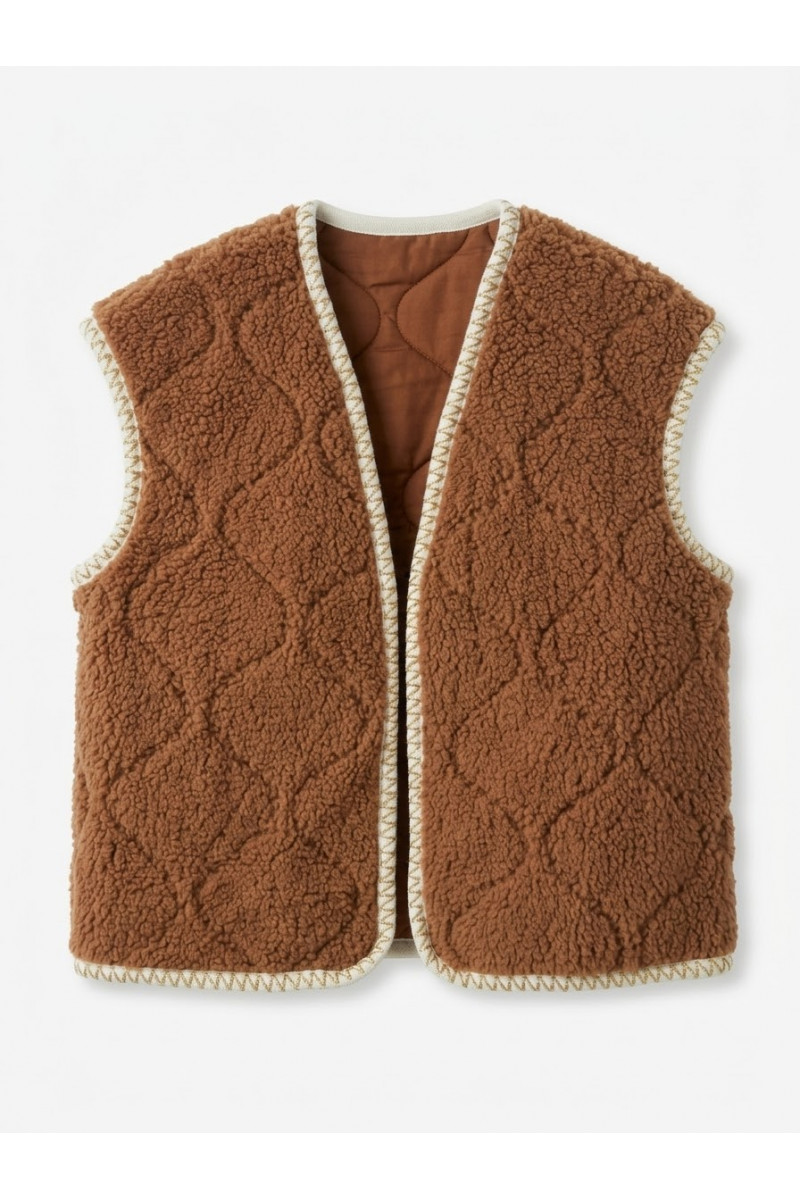  - Gilet Moumoute Marron