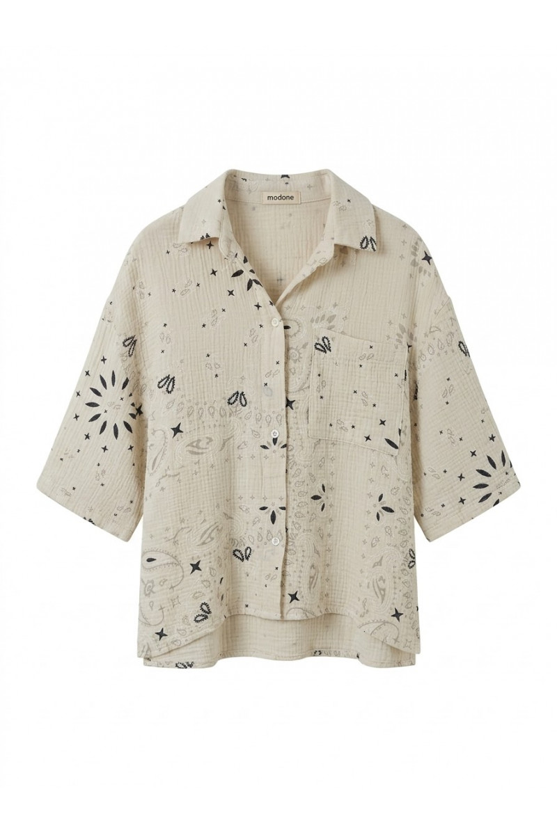 Madone - Chemise Bandana Blanche