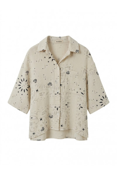 Madone - Chemise Bandana Blanche