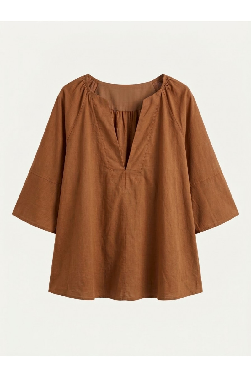  - Top Coton Marron