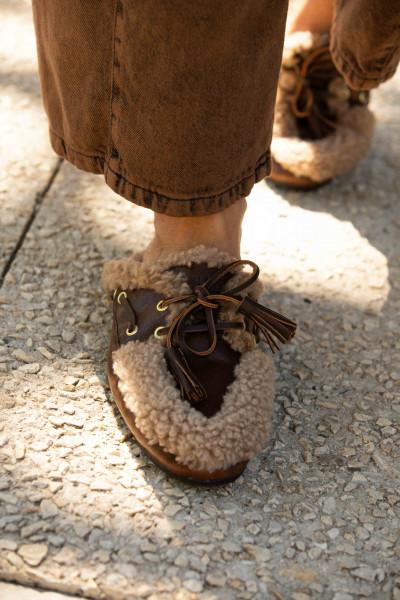 Toral - Mules Mocassin Killian Winter Gold
