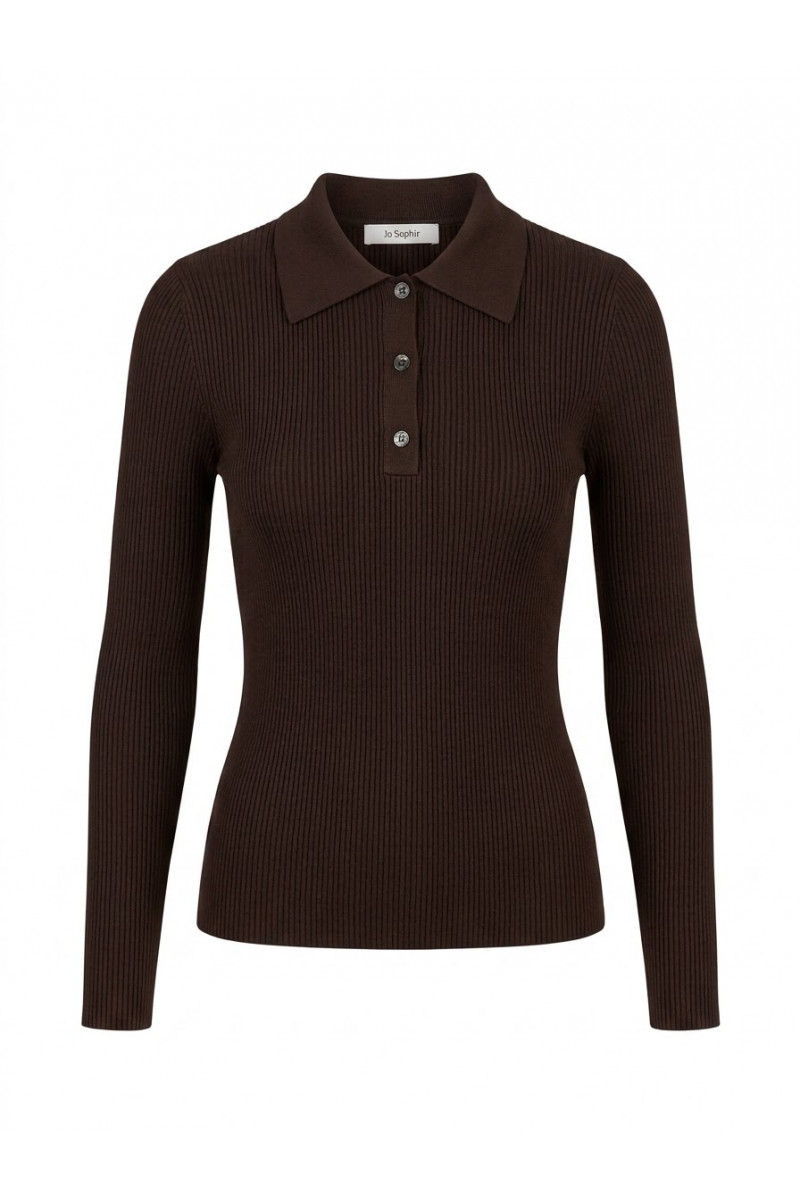 Jc Sophie - Top Côtelé Pisa Dark Brown