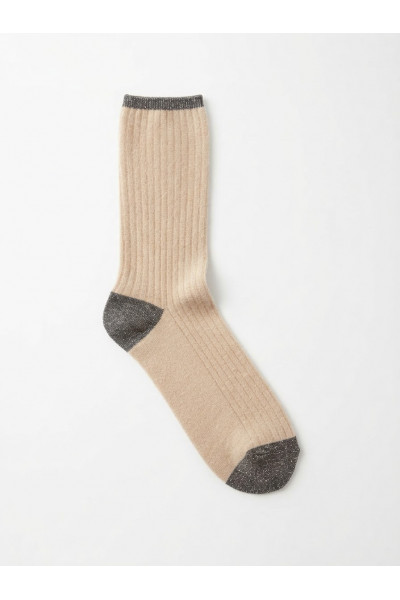 ALTO MILANO - Chaussettes Susan Beige Marron