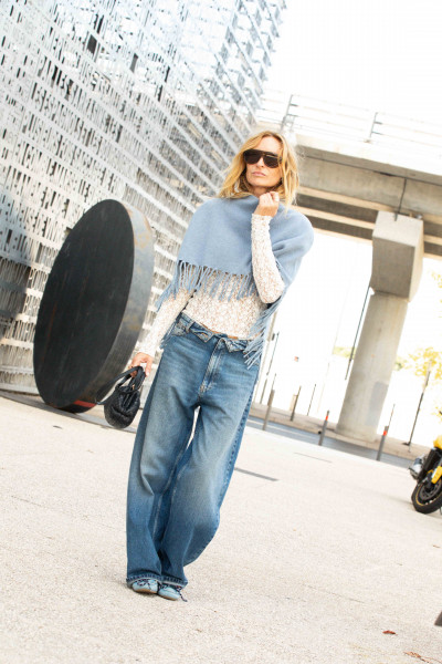 BERENICE - Poncho Marmo Cool Blue