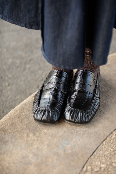 Toral - Mocassin Cuir Peny Noir