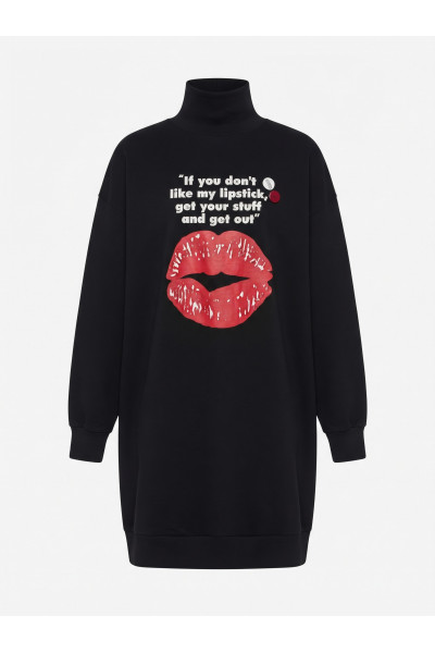 Newtone - Sweat Dress Lips Black