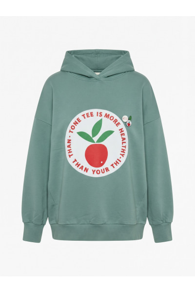 Newtone - Sweat Dress Capuche Tee Blue Green