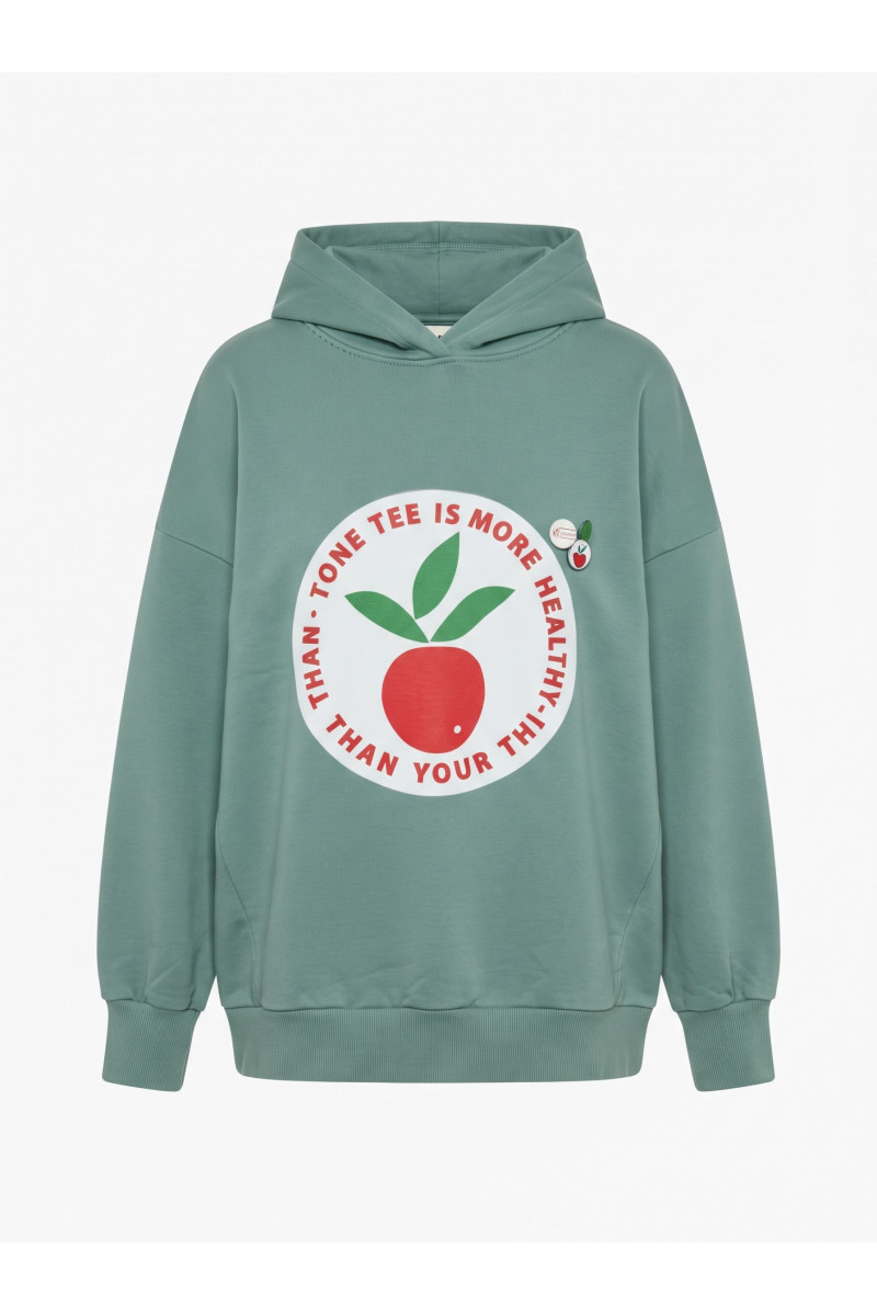Newtone - Sweat Dress Capuche Tee Blue Green