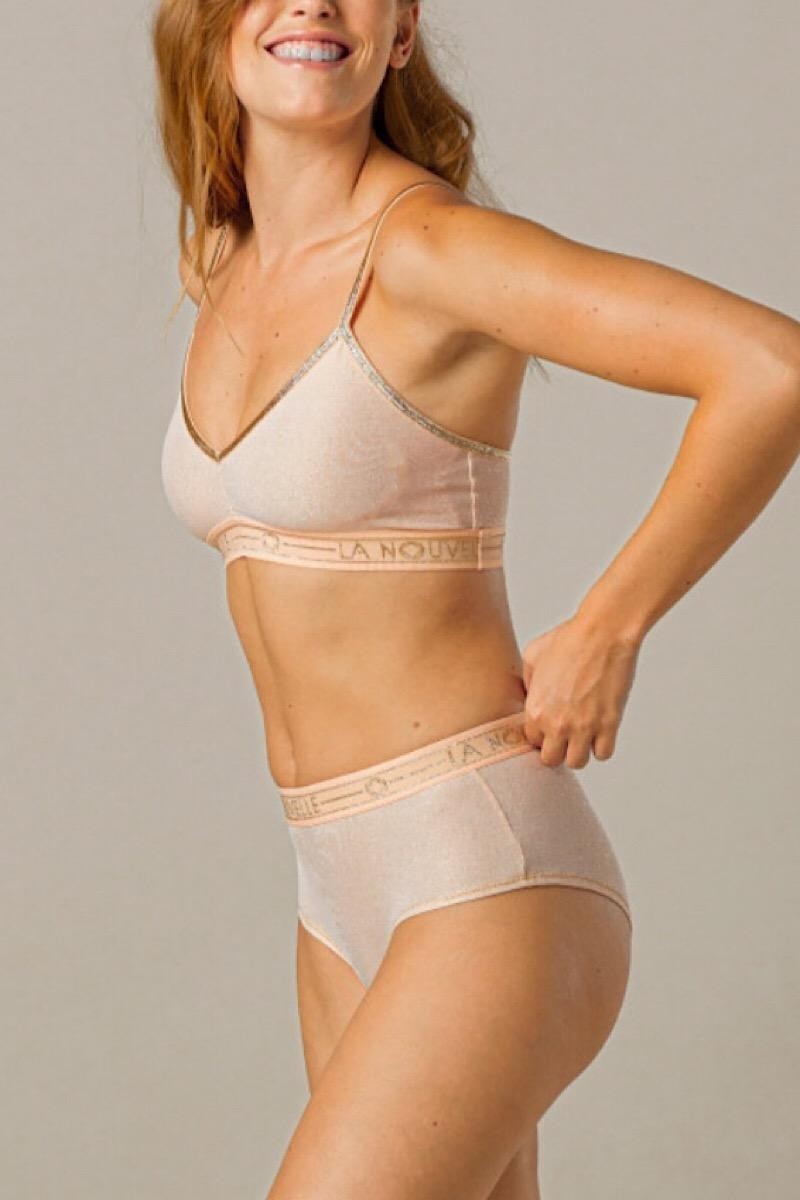 La Nouvelle - Brassière Georgia Elastique Large Blush Lurex