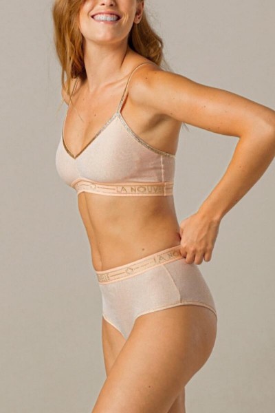 La Nouvelle - Brassière Georgia Elastique Large Blush Lurex