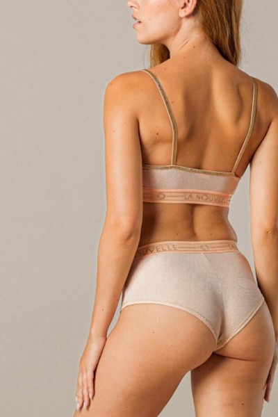 La Nouvelle - Brassière Georgia Elastique Large Blush Lurex