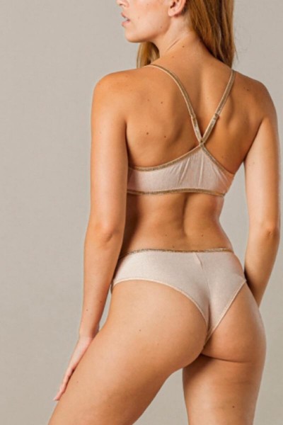 La Nouvelle - Tanga Ines Blush Lurex