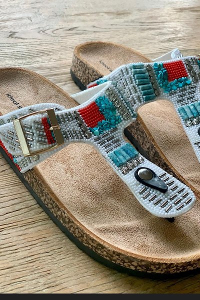 Madone - Sandales Hanna Perles White