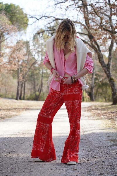 Agathe de la Fontaine X Madone - Pantalon Zoe Rouge