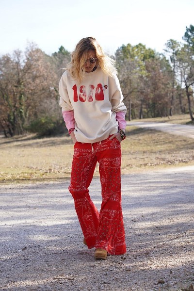 Agathe de la Fontaine X Madone - Pantalon Zoe Rouge