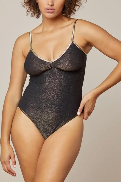 La Nouvelle - Body Bretelles Noir Lurex (2)