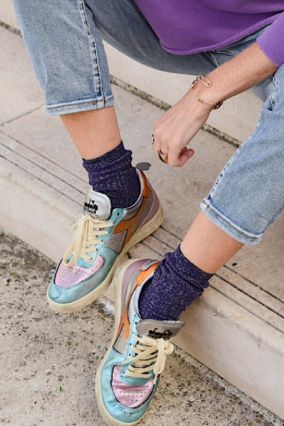 ALTO MILANO - Chaussettes Zoe Bleu