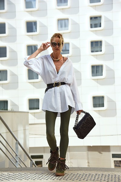 Madone - Robe Chemise Jane Blanc